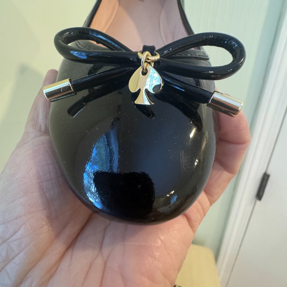 Kate Spade New York Willa Ballet Flats – Black Patent Leather – Size 9M - Picture 8 of 11
